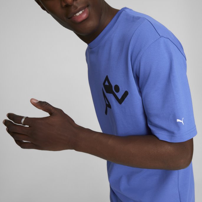Puma På Salg Heroes Grafisk T-skjorte Royal Sapphire