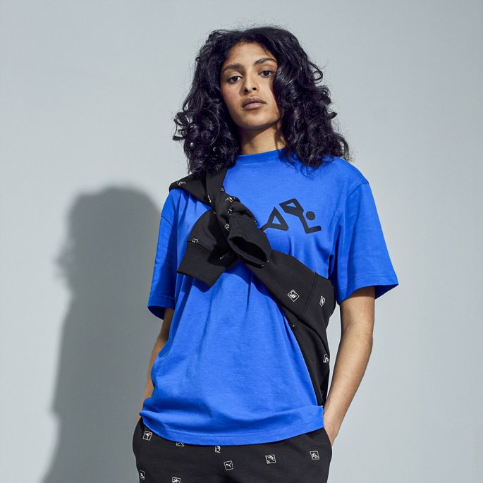 Puma På Salg Heroes Grafisk T-skjorte Royal Sapphire