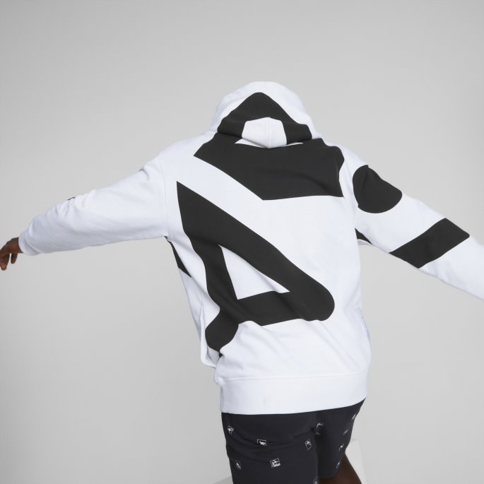 Puma På Salg Heroes Grafisk Hettegenser Hvit
