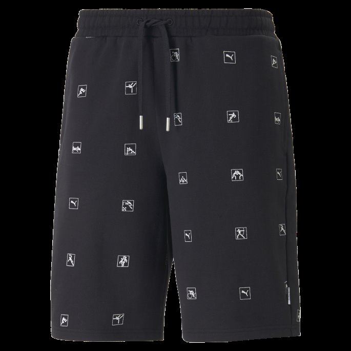 Puma På Salg Heroes Trykte Shorts Svart