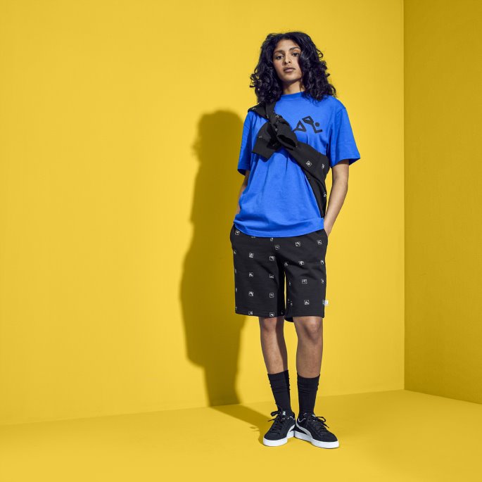 Puma På Salg Heroes Trykte Shorts Svart