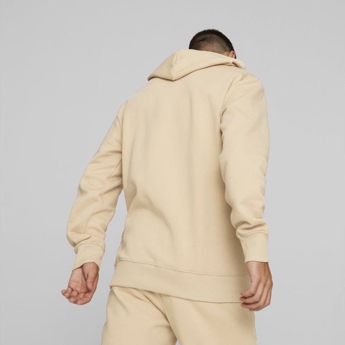 Klassikere Kraftig Strikket Hettegenser Herre Puma På Tilbud Lett Sand