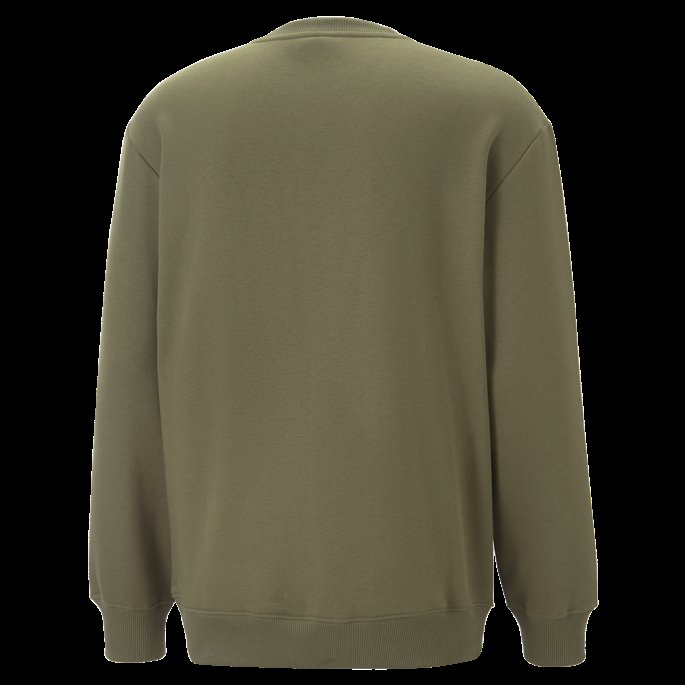 Puma På Tilbud Brent Oliven Klassikere Forhøyet Sweatshirt Herre Med Rund Hals