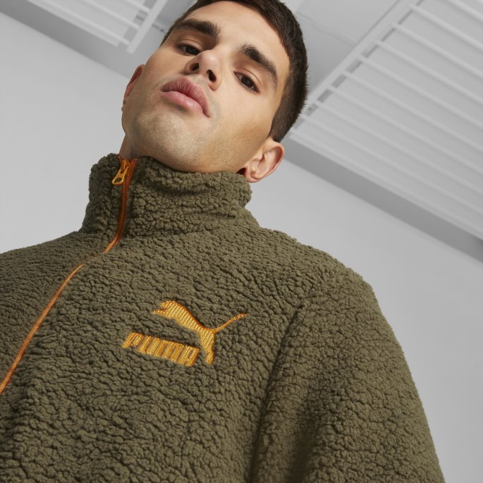 Brent Oliven Klassikere Sherpajakke Herre Puma På Tilbud
