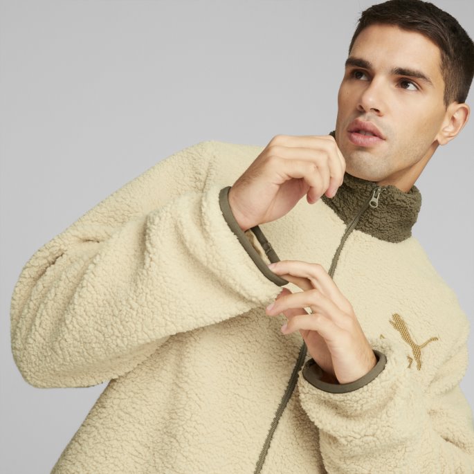 Puma På Tilbud Klassikere Sherpajakke Herre Lett Sand