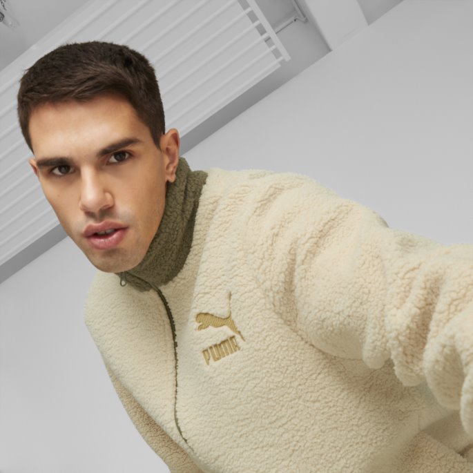 Puma På Tilbud Klassikere Sherpajakke Herre Lett Sand