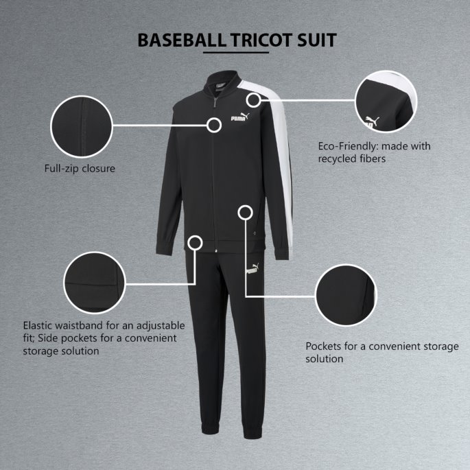 Puma På Tilbud Peacoat Baseball Tricot Treningsdress For Menn