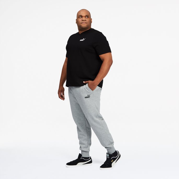 Puma På Tilbud Essentials+ Herre V-hals T-skjorte Bt Bomull Svart