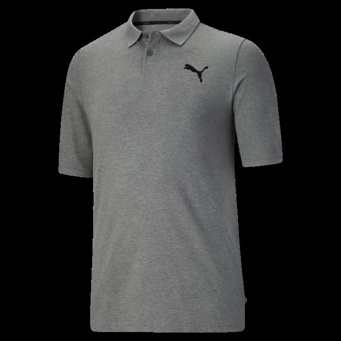 Nødvendigheter Herre Pique Polo Bt Puma På Tilbud Mellomgrå Lyng