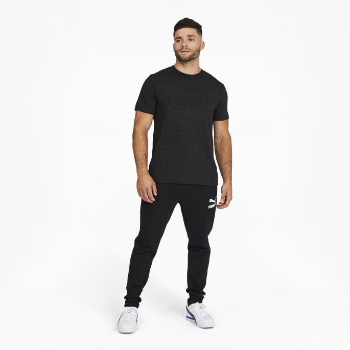 Essentials Herre Lyng T-skjorte Puma På Tilbud Mørk Grå Lyng