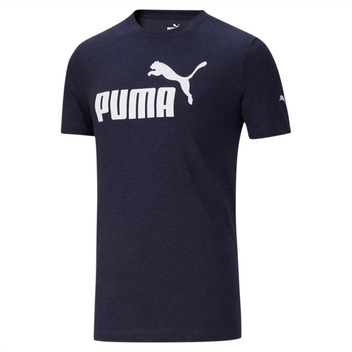 Puma På Tilbud Peacoat-white Essentials Herre Lyng T-skjorte