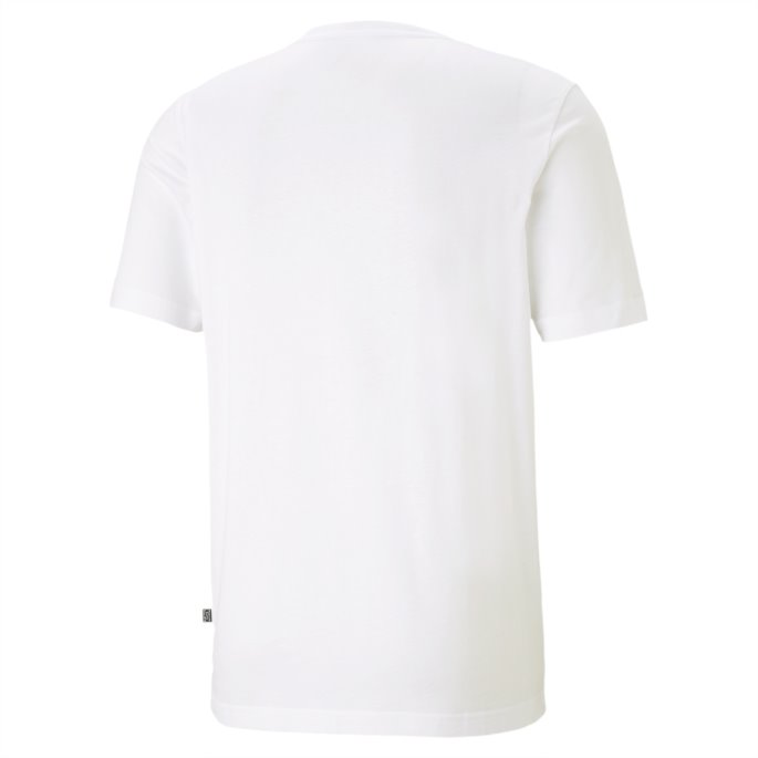 Hvit Puma På Tilbud Essentials+ Herre V-hals T-skjorte