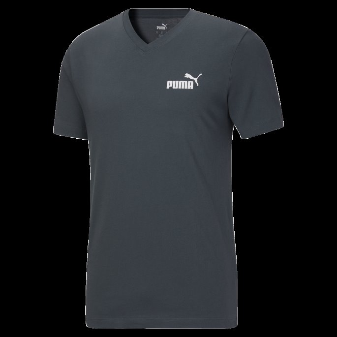 Puma På Tilbud Essentials+ Menns V-hals T-skjorte Mørk Skifer