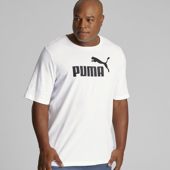 Essentials Herre Logo T-skjorte Bt Puma På Salg Hvit