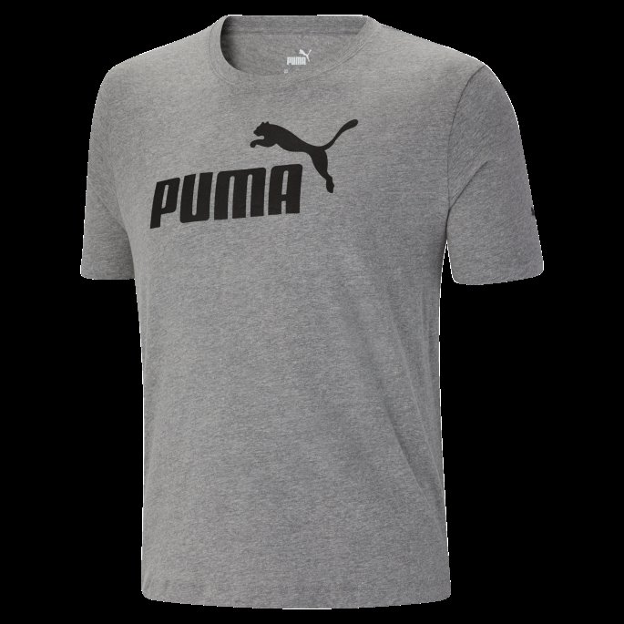 Puma På Tilbud Mellomgrå Lyng Essensielle Herre Logo T-skjorte Bt