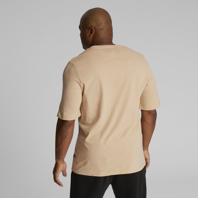 Essentials Herre Logo T-skjorte Bt Puma På Tilbud Lett Sand