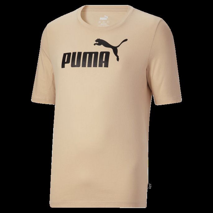 Essentials Herre Logo T-skjorte Bt Puma På Tilbud Lett Sand