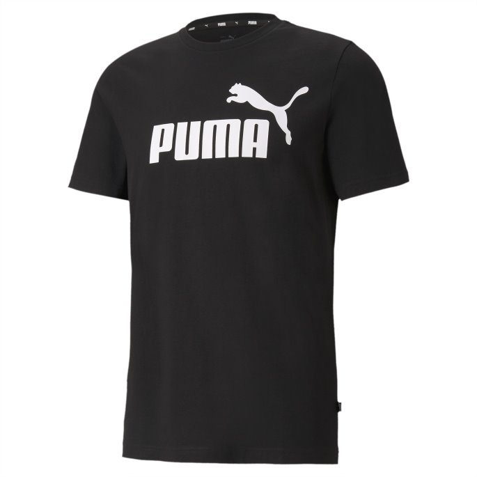 Puma På Salg Nødvendigheter Herre Logo T-skjorte Svart
