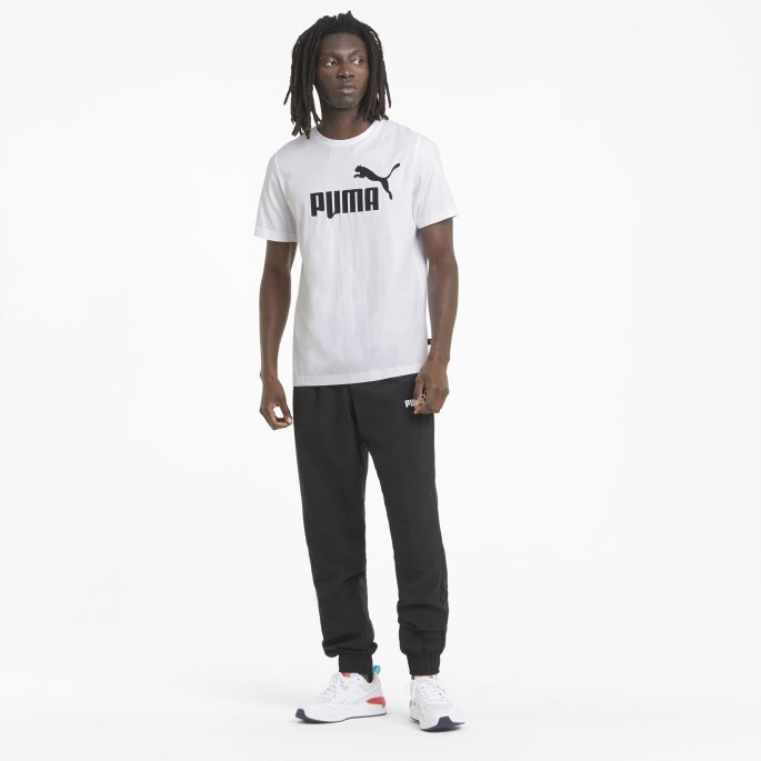 Essentials Logo T-skjorte For Menn Hvit Puma På Salg