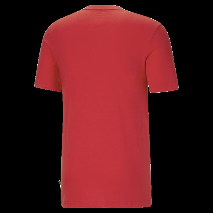 Puma På Salg Nødvendigheter Herre Logo T-skjorte Høy Risiko Rød