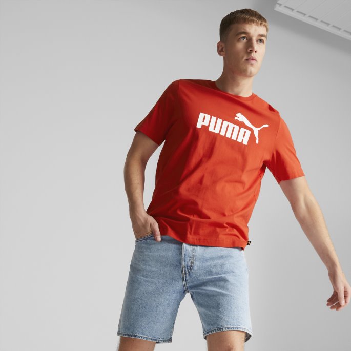 Brent Rød Nødvendighetslogo Herre-t-skjorte Puma På Salg