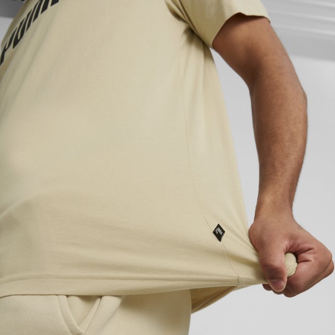 Essentials Logo Herre T-skjorte Puma På Tilbud Lett Sand