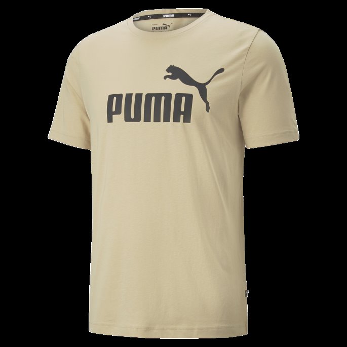 Essentials Logo Herre T-skjorte Puma På Tilbud Lett Sand