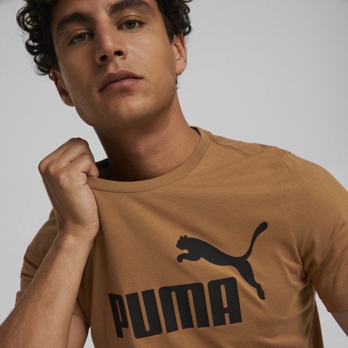 Desert Tan Essentials Logo Herre T-skjorte Puma På Salg