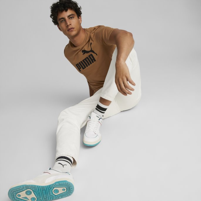 Desert Tan Essentials Logo Herre T-skjorte Puma På Salg