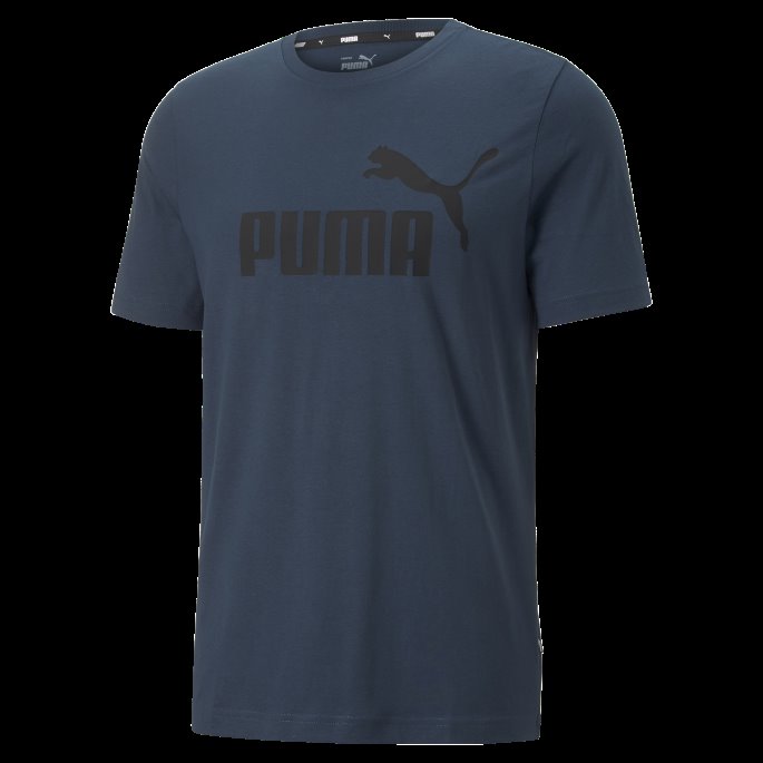 Marineblå Puma På Salg Essensielle Logo Herre-t-skjorte