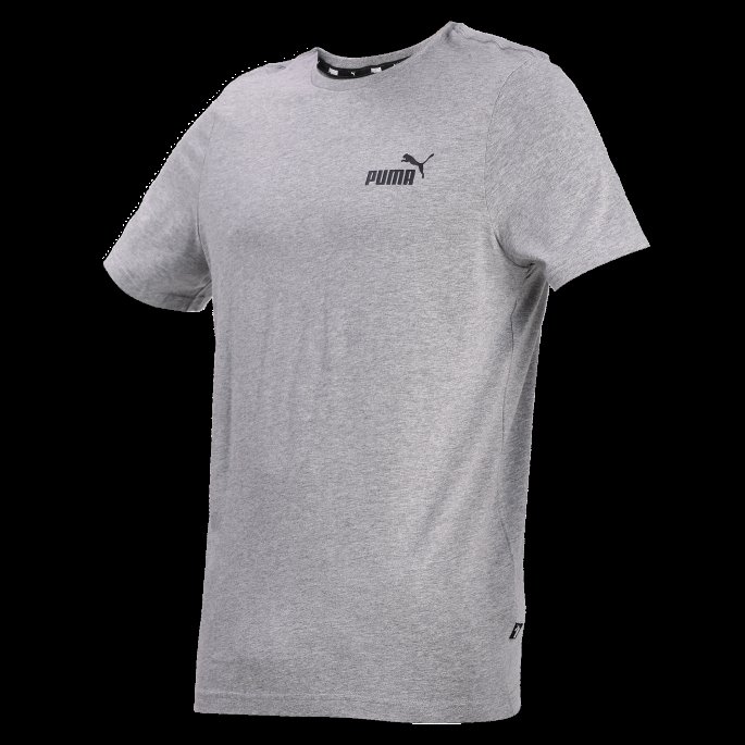 Mellomgrå Lyng Puma På Tilbud Nødvendighet Liten Logo Herre-t-skjorte