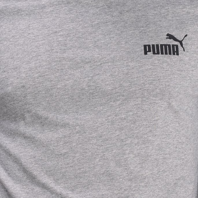 Mellomgrå Lyng Puma På Tilbud Nødvendighet Liten Logo Herre-t-skjorte