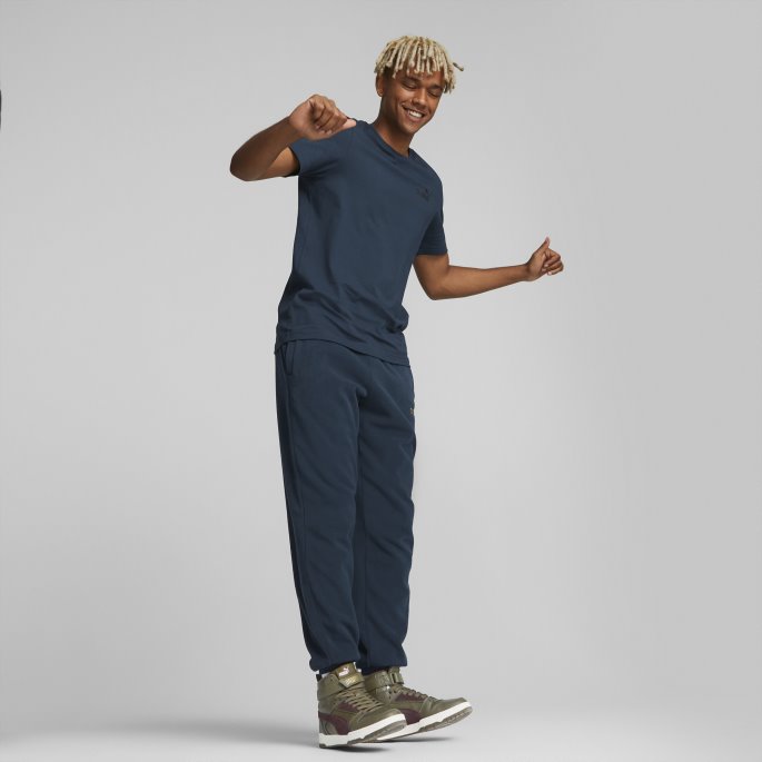 Essentials Liten Logo Herre-t-skjorte Marineblå Puma På Salg