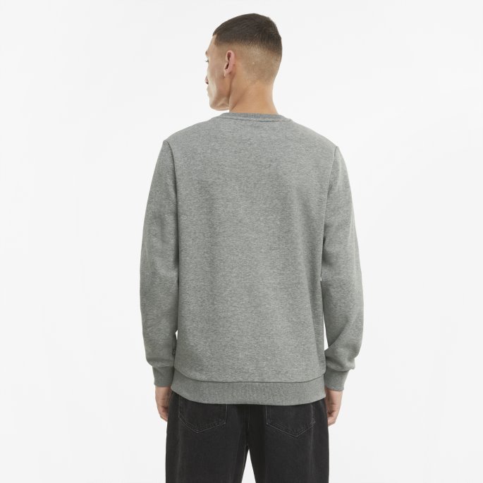 Mellomgrå Lyng Nødvendig Stor Logo Herregenser Med Rund Hals Puma På Tilbud