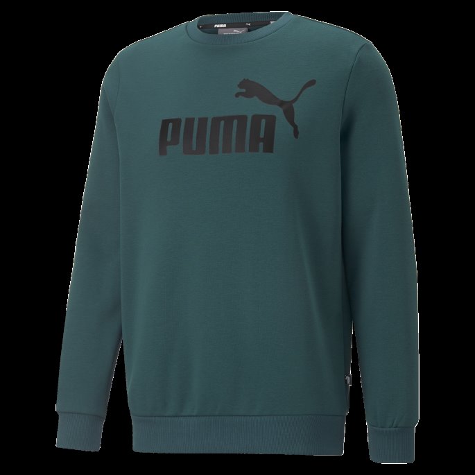 Puma På Salg Nødvendigheter Stor Logo Rund Hals Herregenser Varsity Green