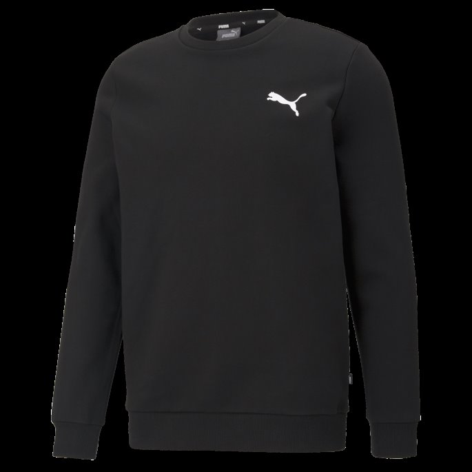 Puma På Salg Nødvendigheter Liten Logo Med Rund Hals Herregenser Svart-katt