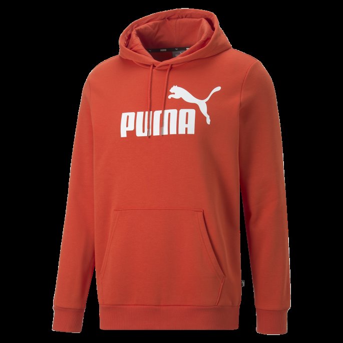Brent Rød Nødvendighet Stor Logo Hettegenser For Menn Puma På Salg