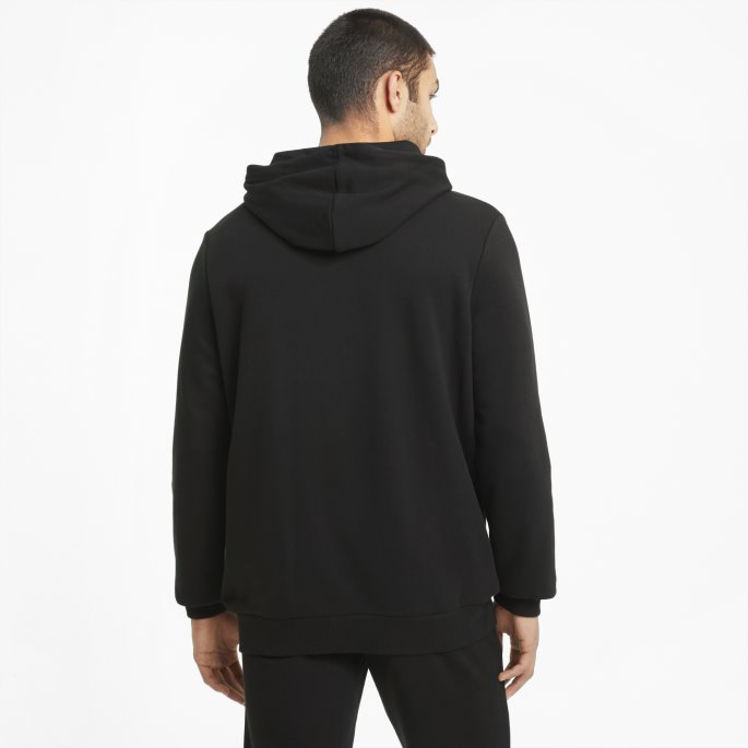 Svart Puma På Tilbud Nødvendig Hettegenser For Menn Med Stor Logo