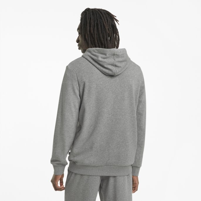 Puma På Salg Nødvendigheter Stor Logo Hettegenser For Menn Mellomgrå Lyng