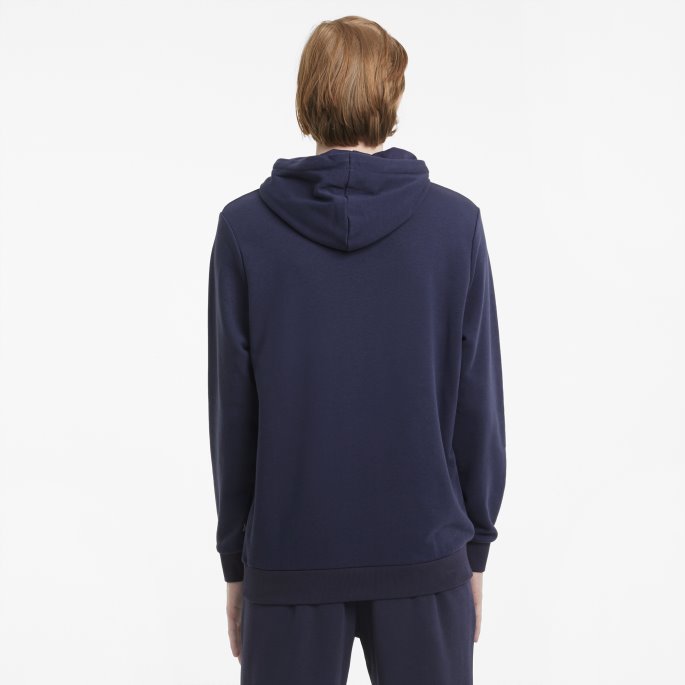 Peacoat Puma På Salg Nødvendigheter Stor Logo Hettegenser For Menn