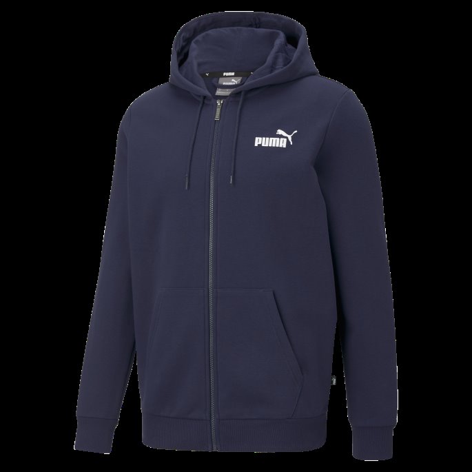 Peacoat Essentials Logo Med Full Glidelås, Hettegenser For Menn Puma På Salg