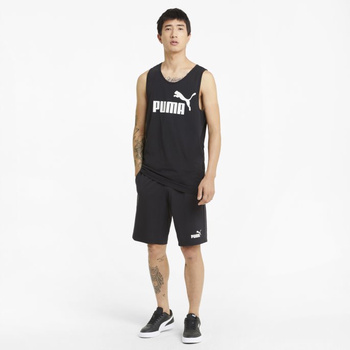 Puma På Tilbud Svart Essentials Jersey Shorts For Menn