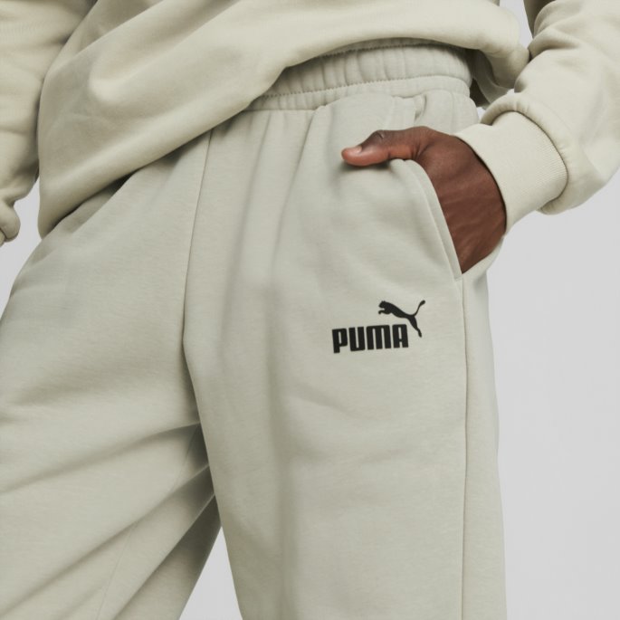 Puma På Tilbud Essensielle Logo Joggebukser For Menn Pebble Grå