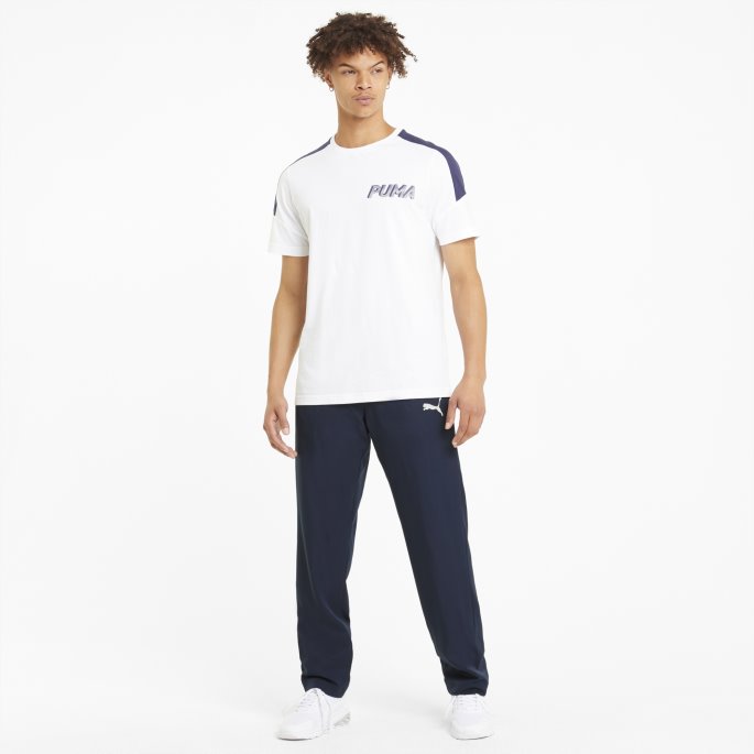 Peacoat Aktive Vevde Joggebukser For Menn Puma På Salg