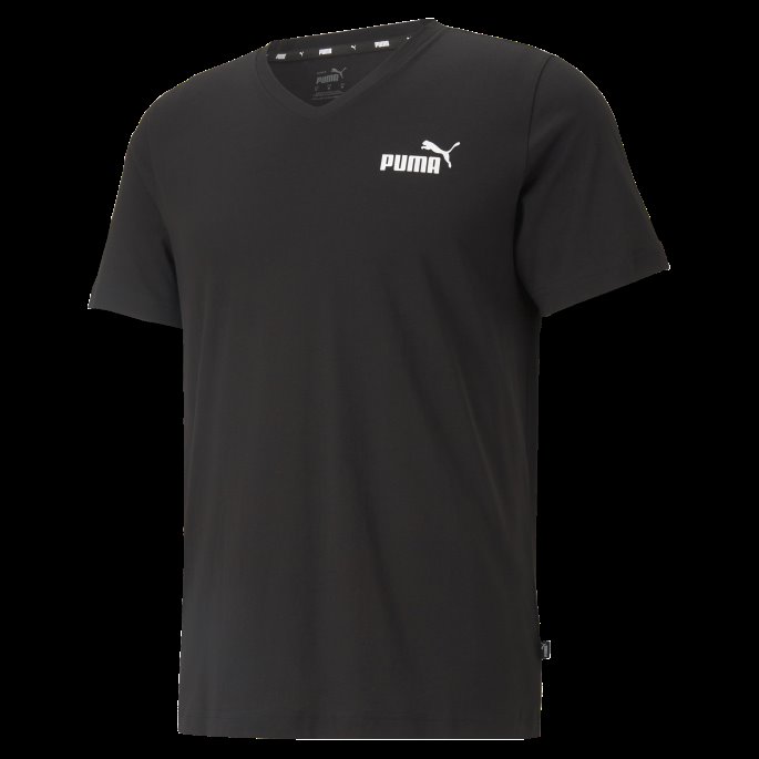 Svart Essentials V-hals T-skjorte For Menn Puma På Salg