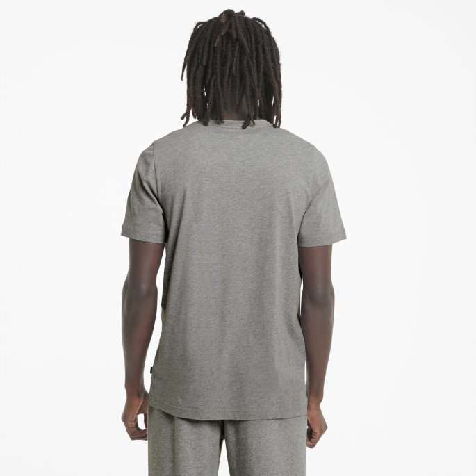 Puma På Tilbud Essentials V-hals Herre T-skjorte Mellomgrå Lyng