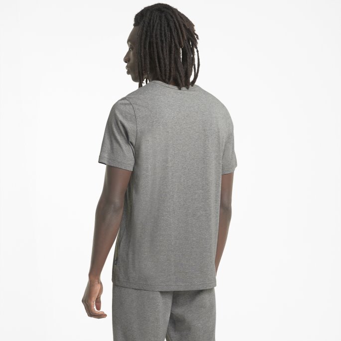 Essentials+ 2 Farger Logo Herre T-skjorte Puma På Tilbud Mellomgrå Lyng