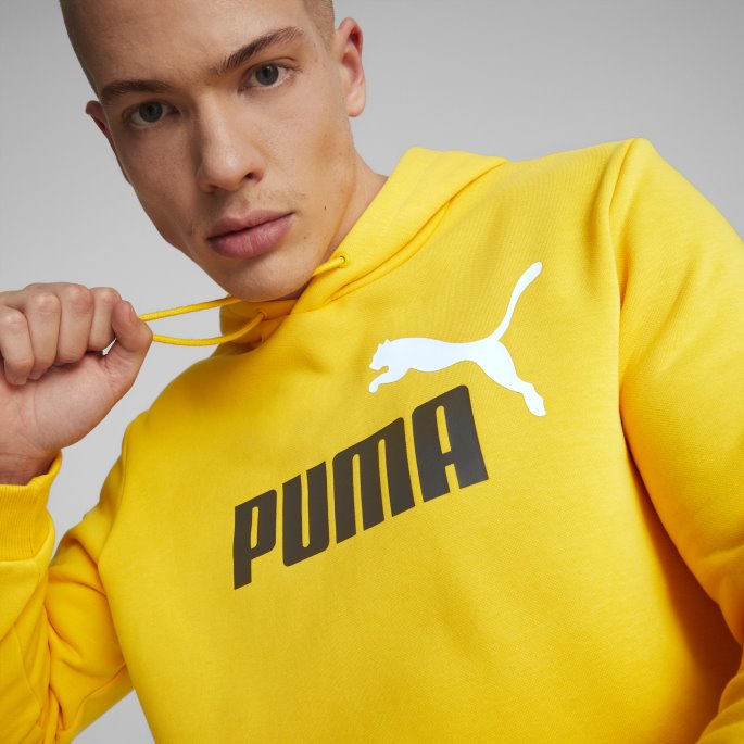 Essentials+ Tofarget Hettegenser Med Stor Logo For Menn Puma På Tilbud Mandarin