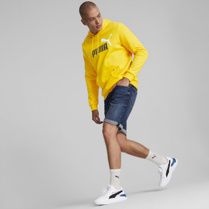 Essentials+ Tofarget Hettegenser Med Stor Logo For Menn Puma På Tilbud Mandarin