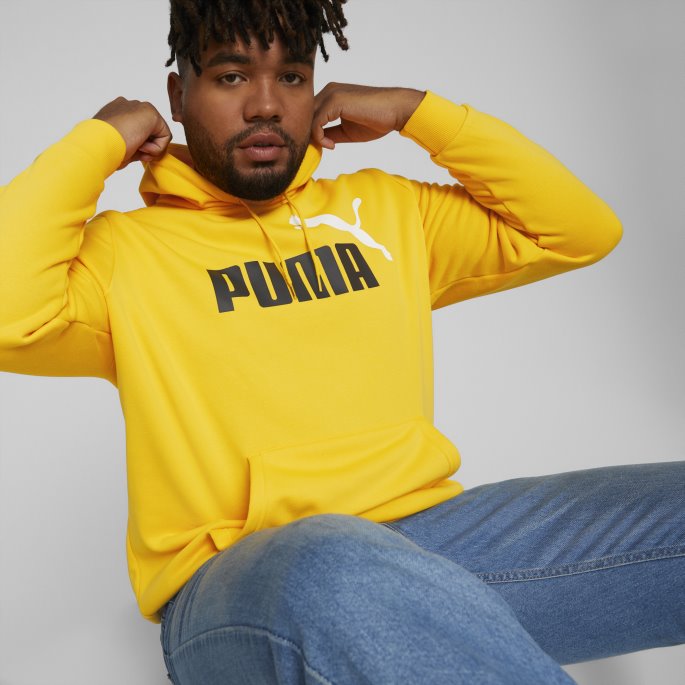 Essentials+ Tofarget Hettegenser Med Stor Logo For Menn Puma På Tilbud Mandarin